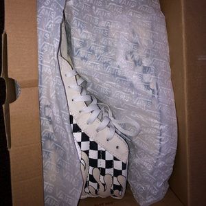 Vans Checkered Flame Sk8 Hi Shoes